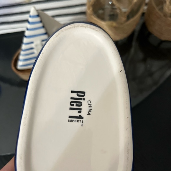 Nautical Stoneware Sailboat S/P shaker’s and butter (serving dish boat/paddle - Picture 10 of 17